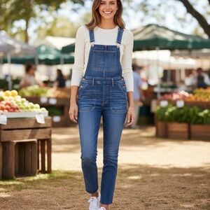 Madewell Classic Blue Skinny Denim Overalls